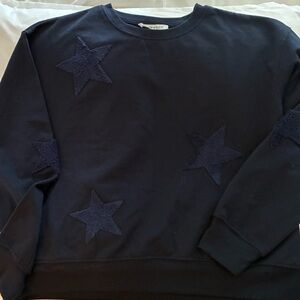 Women’s Navy Star Sweatshirt Sz. M Never worn.  Light weight.